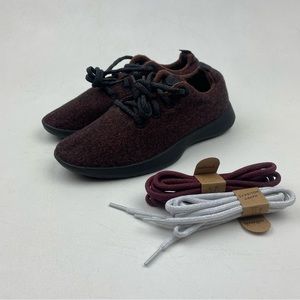Allbirds Wool Runners Limited Edition Dark Kea Red-Black Sole Womens Size 7